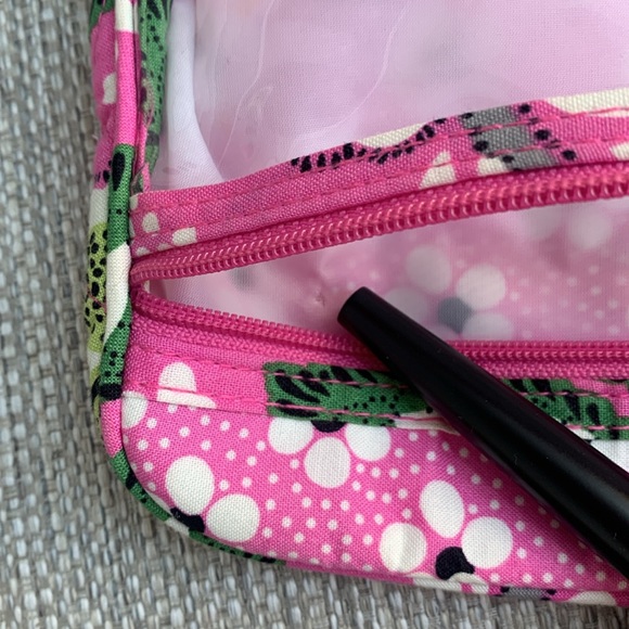 Vera Bradley Priscilla Pink Essentials Cosmetic Bag - Picture 8 of 11